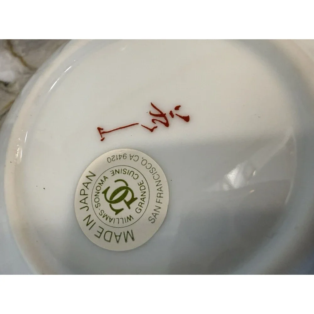 Williams Sonoma Espresso Demitasse‎ Cups & Saucers Set of 3 Made in Japan New